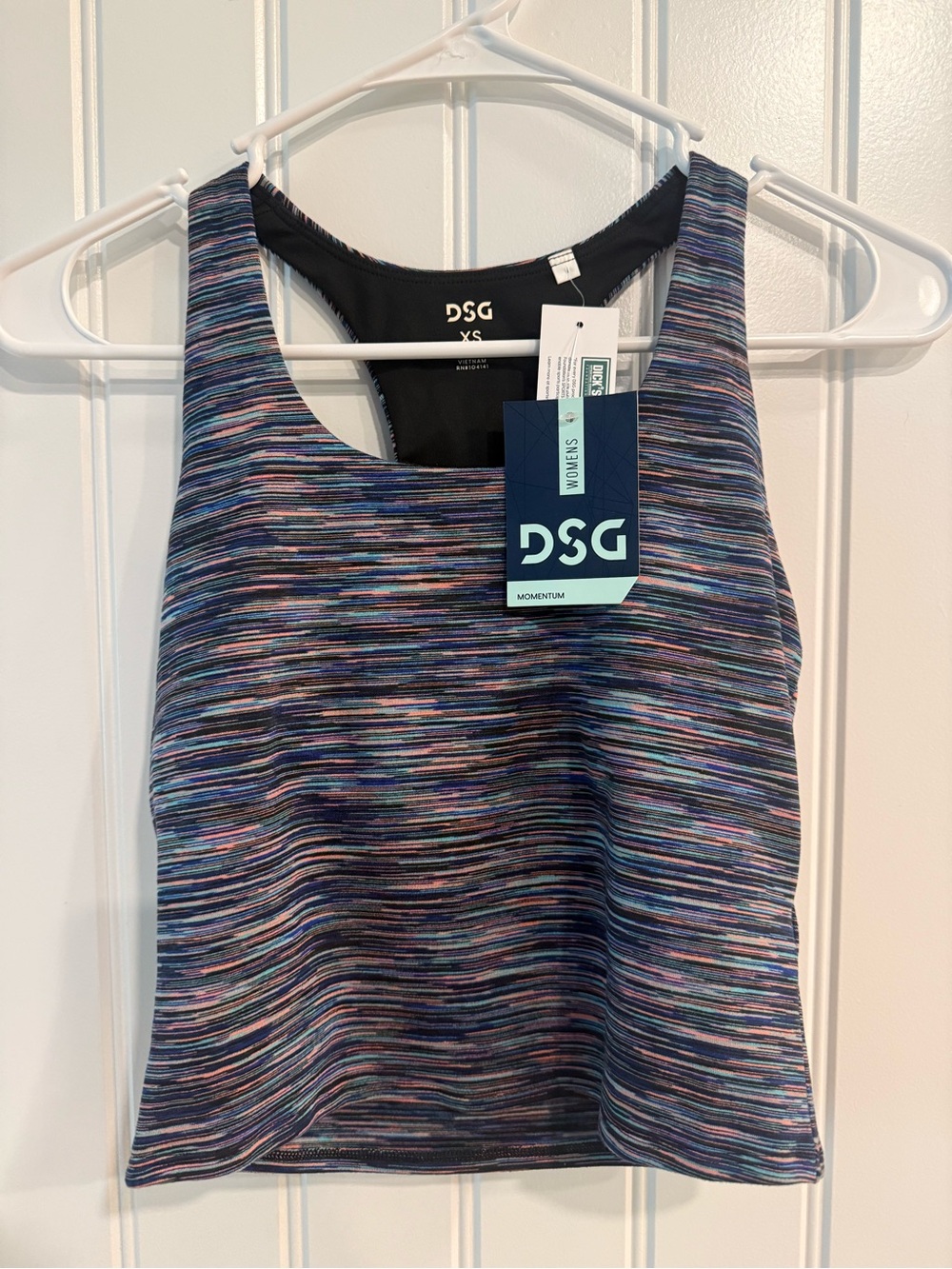DSG Women's Multicolor Space-Dye Racerback Tank - Blue/Purple/Pink